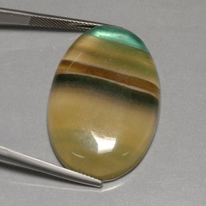 Fluorite multicolore naturelle transparent, 60,11 ct, transparent / translucide