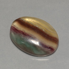 Fluorite multicolore naturelle transparent, 31,62 ct, transparent / translucide
