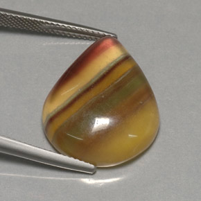 Fluorite multicolore naturelle transparent, 23,37 ct, transparent / translucide