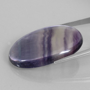 Fluorite multicolore naturelle coupe ovale, 50,75 ct, transparent