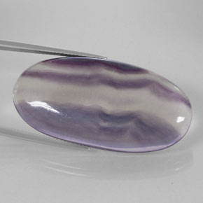 Fluorite multicolore naturelle coupe ovale, 60,84 ct, transparent