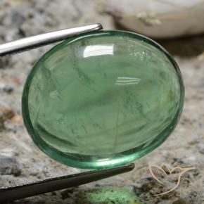Fluorine Vert clair naturelle ovale, 25.64 ct, Transparent