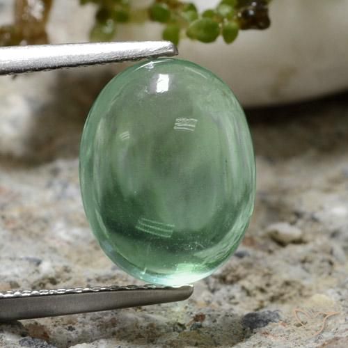 4.23ct Naturel Vert frais Fluorine, ovale, Transparent