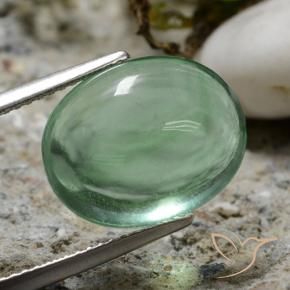 Fluorine Vert froid léger naturelle ovale, 8.74 ct, Transparent