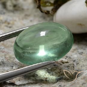 Fluorine Vert froid léger naturelle ovale, 8.74 ct, Transparent
