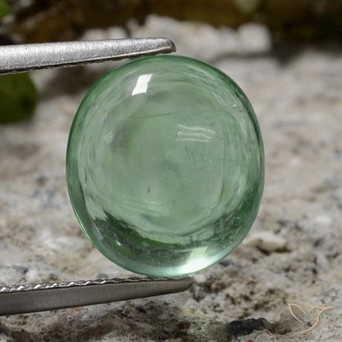 4.75ct Naturel Vert clair Fluorine, ovale, Transparent