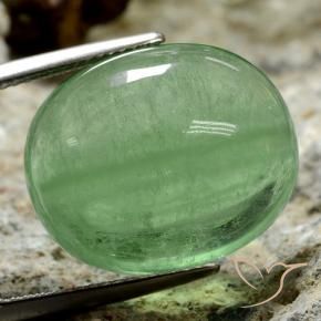 Fluorine Vert clair naturelle ovale, 27.33 ct, Transparent