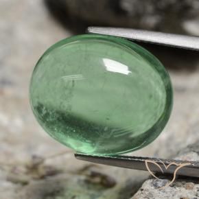 Fluorine Vert moyen naturelle ovale, 21.66 ct, Transparent