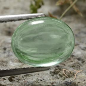 Fluorine Vert clair naturelle ovale, 4.50 ct, Transparent