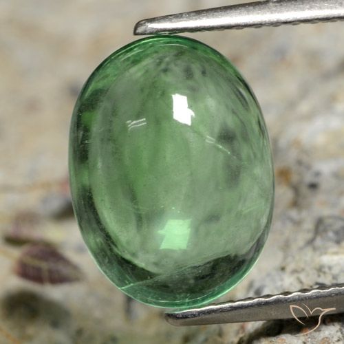 5.16ct Naturel Vert clair Fluorine, ovale, Transparent
