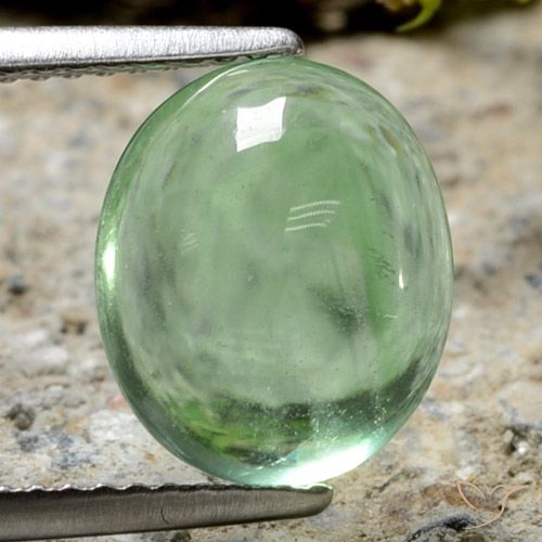 Fluorite vert naturelle coupe ovale, 4,62 ct, transparent