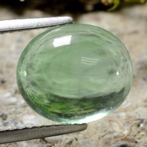 Fluorite vert naturelle coupe ovale, 4,62 ct, transparent