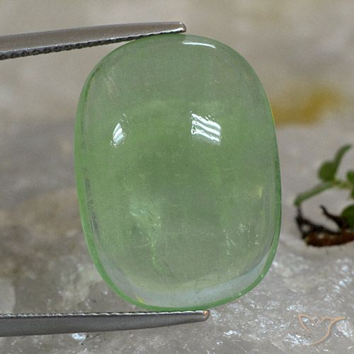 19.97ct Naturel Vert terreux Fluorine, Coussin, Transparent