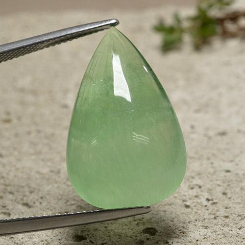 Fluorine Vert poire naturelle En forme de poire, 33.31 ct, Transparent