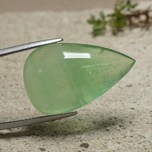 Fluorine Vert poire naturelle En forme de poire, 33.31 ct, Transparent
