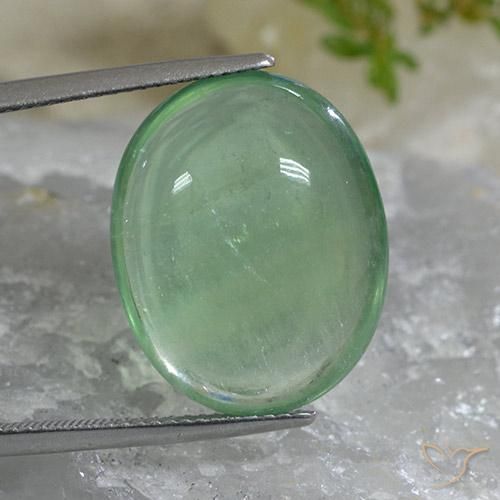 24.65ct Naturel Vert clair Fluorine, ovale, Transparent