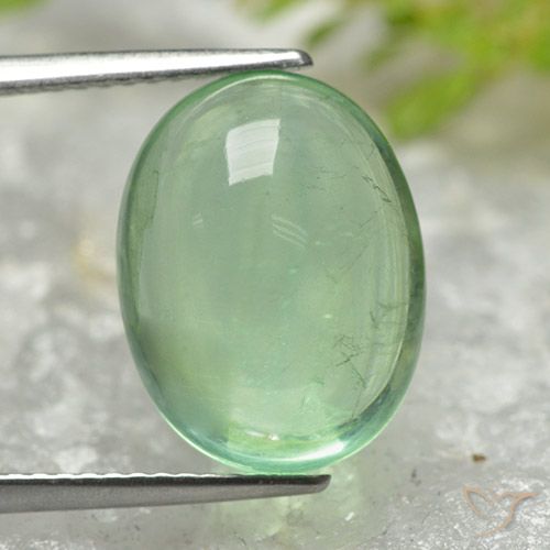 8.59ct Naturel Vert clair Fluorine, ovale, Transparent