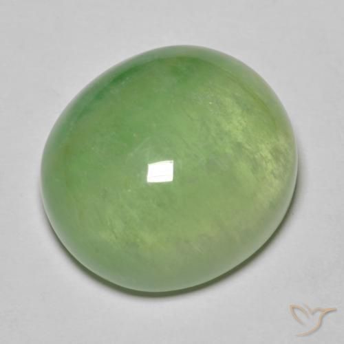 Fluorine Vert poire naturelle ovale, 26.52 ct, Translucide