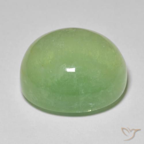 Fluorine Vert poire naturelle ovale, 26.52 ct, Translucide
