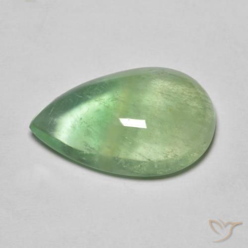 12.33ct Naturel Vert citron Fluorine, En forme de poire, Transparent