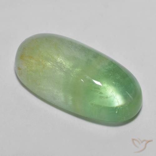 14.07ct Naturel Vert jaunâtre Fluorine, ovale, Transparent