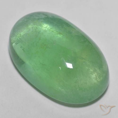 26.04ct Naturel Vert chaud Fluorine, ovale, Transparent
