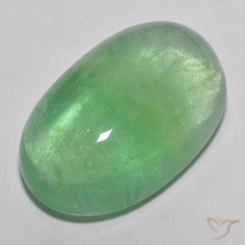 Fluorine Vert chaud naturelle ovale, 26.04 ct, Transparent