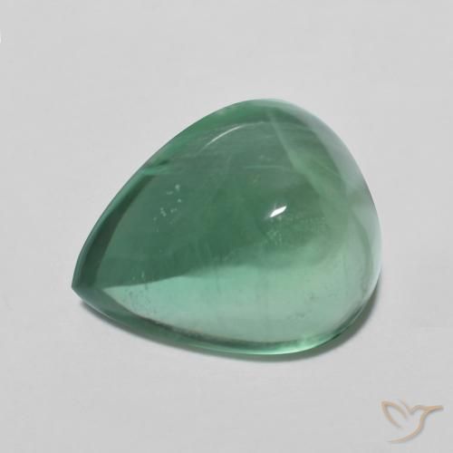 9.31ct Naturel Vert froid léger Fluorine, En forme de poire, Transparent