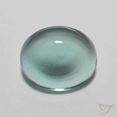 8.25ct Naturel Vert bleu très clair Fluorine, ovale, Transparent