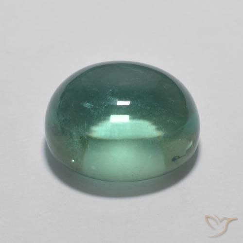 Fluorine Vert bleu très clair naturelle ovale, 8.25 ct, Transparent