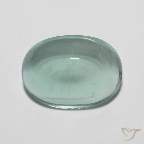 7.09ct Naturel Vert bleu très clair Fluorine, ovale, Transparent