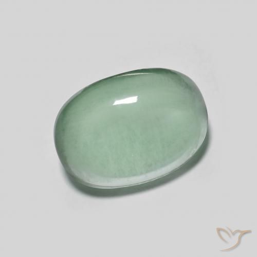 Fluorine Vert bleuâtre naturelle ovale, 3.63 ct, Transparent