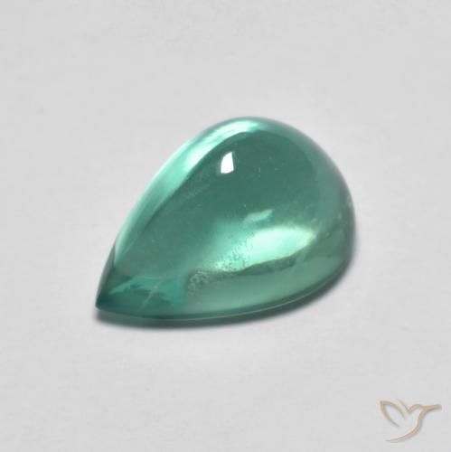 4.64ct Naturel Vert bleuâtre Fluorine, En forme de poire, Transparent