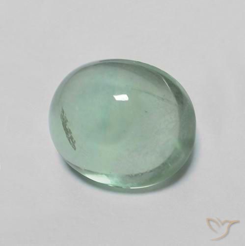 Fluorine Vert chaud naturelle ovale, 2.96 ct, Transparent