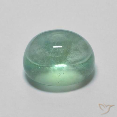 Fluorine Vert chaud naturelle ovale, 2.96 ct, Transparent