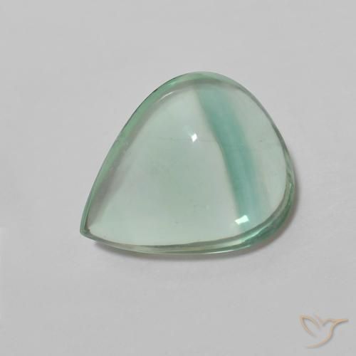 Fluorine Bleu vert naturelle En forme de poire, 2.42 ct, Transparent