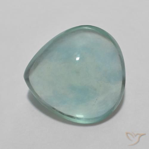 4.84ct Naturel Vert bleuâtre Fluorine, En forme de poire, Transparent