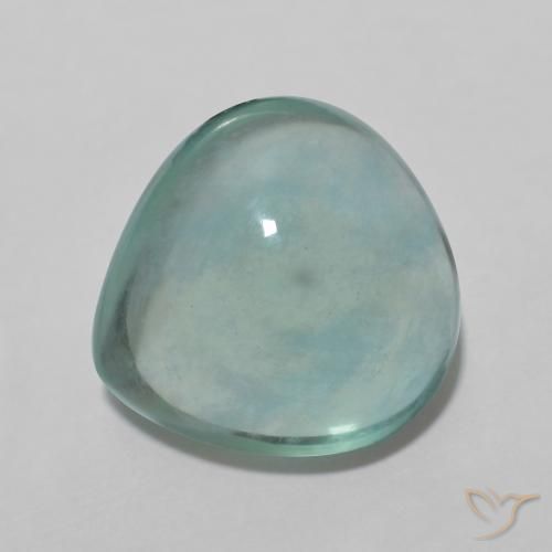 Fluorine Vert bleuâtre naturelle En forme de poire, 4.84 ct, Transparent