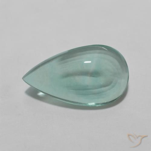 4.78ct Naturel Vert bleu clair Fluorine, En forme de poire, Transparent