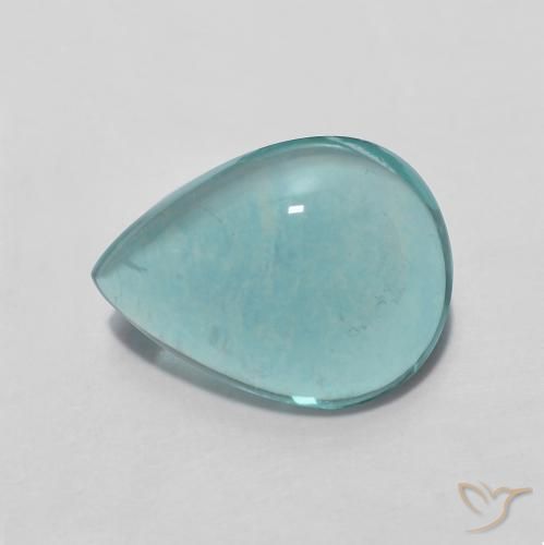 3.49ct Naturel Vert bleu clair Fluorine, En forme de poire, Transparent