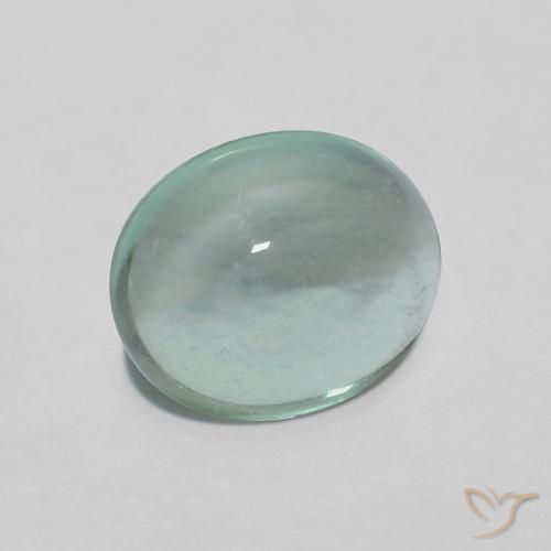 Fluorine Vert bleu très clair naturelle ovale, 2.23 ct, Transparent