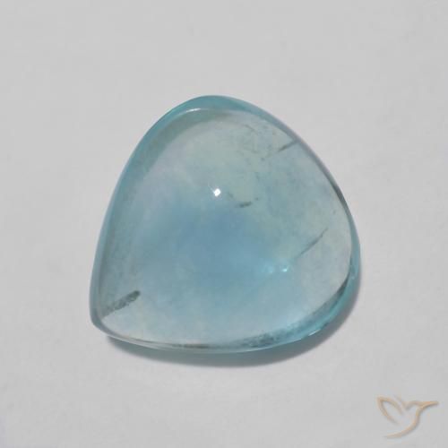 Fluorine Bleu vert naturelle En forme de poire, 3.85 ct, Transparent