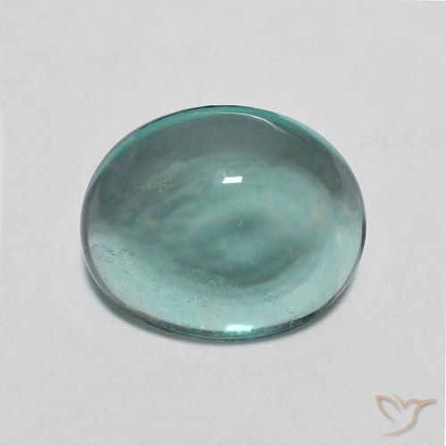 2.76ct Naturel Bleu verdâtre Fluorine, ovale, Transparent