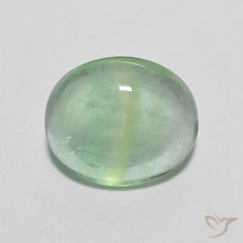 3.71ct Naturel Vert jaune léger Fluorine, ovale, Transparent