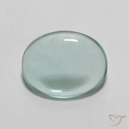 2.26ct Naturel Vert bleu très clair Fluorine, ovale, Transparent