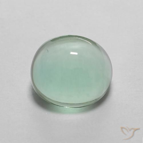 2.96ct Naturel Vert bleu clair Fluorine, ovale, Transparent