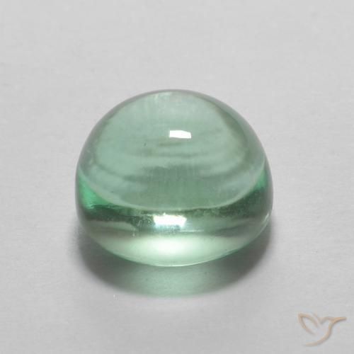 Fluorine Vert bleu clair naturelle ovale, 2.96 ct, Transparent