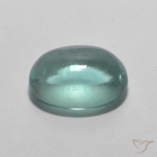Fluorine Vert bleu très clair naturelle ovale, 2.24 ct, Transparent