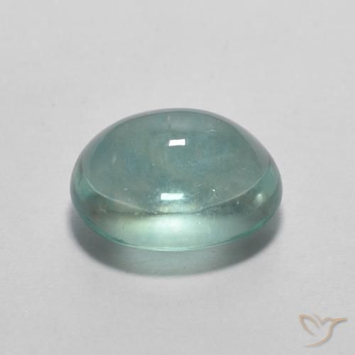 Fluorine Vert bleu très clair naturelle ovale, 2.29 ct, Transparent