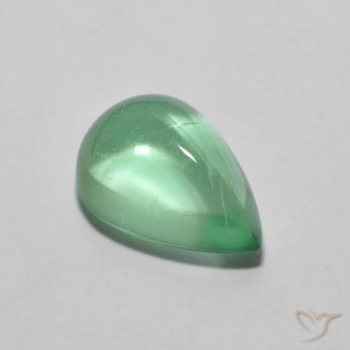 3.79ct Naturel Vert clair Fluorine, En forme de poire, Transparent